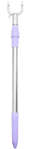 Homoyoyo Perchero Largo Ajustable de Aleación de Aluminio 55-80cm, Plata | Barra para Colgar Ropa, Alcance Telescópico 21,65-31,50 In, Uso Doméstico