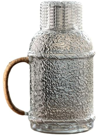 DOITOOL Jarra de Agua Fría Doméstica de Vidrio Templado 20L Diseño Martillado Resistente al Calor para Zumos y Bebidas Frías Adecuado para Uso Casa y Fiestas