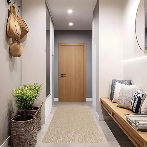 Alfombra pasillo larga antideslizante vinílica alta gama 60x90 cm Beige