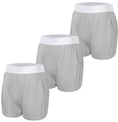 Carer 3er-Pack Inkontinenz-Überhose für Erwachsene Unisex Boxershorts | Auslaufsicher Geräuschlos Verstellbarer Beinabschluss Waschbar Wiederverwendbar Wasserdicht Gummihose Grau Größe M