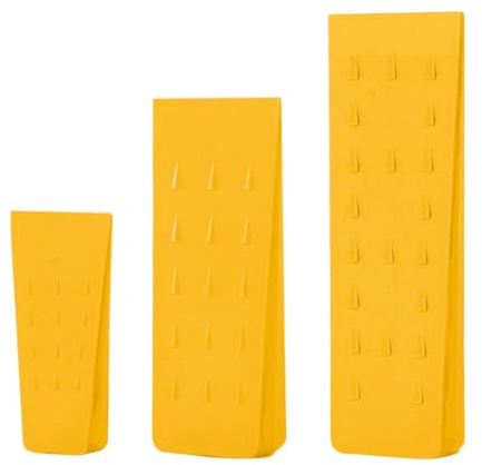 Sharplace Set di 3 cunei per abbattimento alberi, accessori per attrezzi forestali, 5,5, 8, 10, per motosega, forniture per boscaioli, cunei, Giallo
