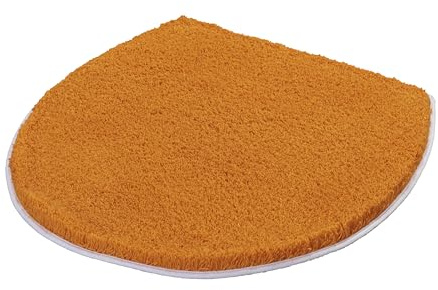 Kleine Wolke WC-Deckelbezug Soft Safran 47 x 50 cm | OEKO-TEX zertifiziert, rutschhemmende Unterseite, maschinenwaschbar, 100% Polyacryl