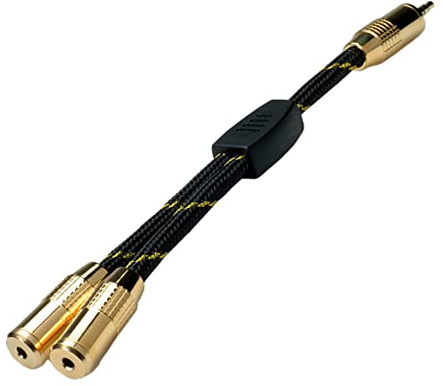 ROLINE GOLD 3,5mm Adapterkabel (1x ST, 2x BU), 0,15m