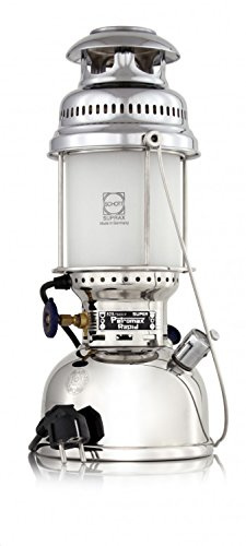 Petromax Tischleuchte HK500/829 (Elektro) (Chrom, HK500) | die wohl bekannteste Starklichtlampe der Welt | Tischbeleuchtung | für Innenräume | 60 Watt