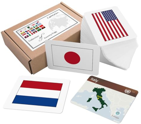 Collection of Country Flags Educational Flashcards (Premium full set)