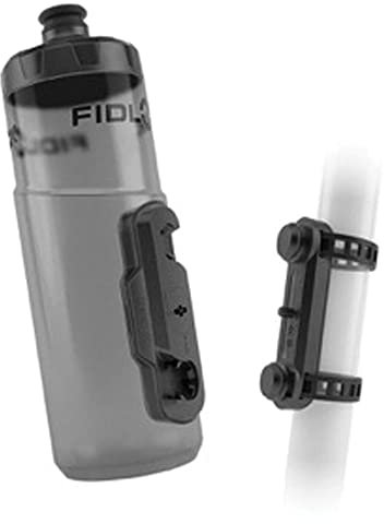 Fidlock Bottle 600 ml Uni Base Magnetischer Fahrrad Flaschenhalter Fahrrad Trinkflasche Fahrrad mit Halterung Getränkehalter Fahrrad Getränkehalter Trinkflaschenhalter Fahrrad Trinkflaschenhalterung, Schwarz, 09629TBL