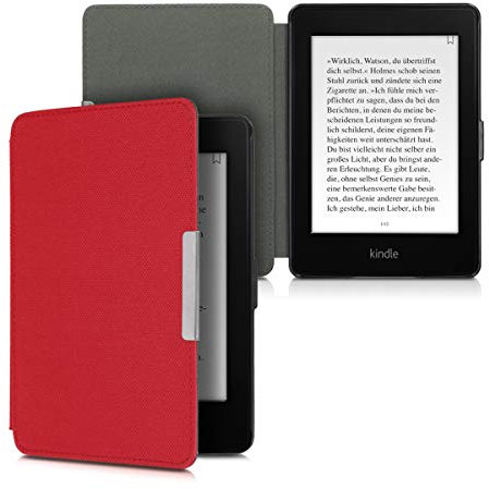 kwmobile Hülle kompatibel mit Amazon Kindle Paperwhite - Nylon eReader Schutzhülle Cover Case (für Modelle bis 2017) - Rot