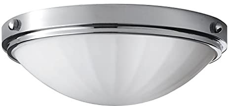 Licht-Erlebnisse Stilvolle Badezimmer Lampe Decke IP44 spritzwasserdicht in Chrom Weiß Deckenleuchte Badlampe AMAR