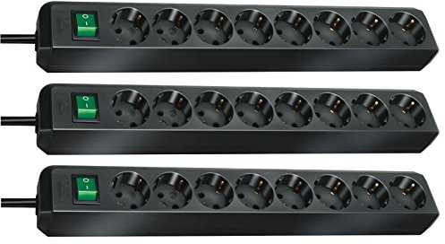 Brennenstuhl Eco-Line 8-fach Steckdosenleiste (3er Pack)