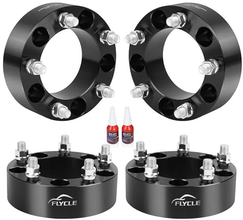 FLYCLE 5x5.5 Wheel Spacers 2 inch for 2012-2018 Ram 1500, 5 Lug 5x139.7mm 2 Forged Wheel Spacer for Ram 1500 with 14X1.5 Studs & 108mm Center Bore