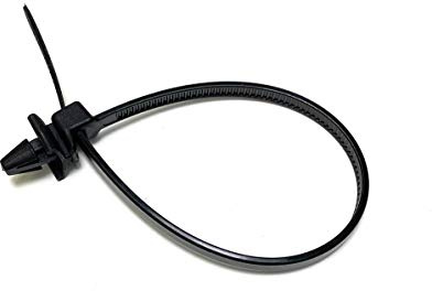 On1Shelf® Kabelbinder zum Aufstecken, 4,8 x 200 mm, Nylon, 66 Paneelanker, UL94V-2, lange Kabelbaum-Sicherungshilfe, Unterboden-Webstuhl, Routing-Unterstützung, Schwarz, 50 Stück