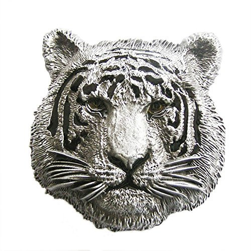 Gürtelschnalle im Vintage-Stil mit Tiger-Motiv