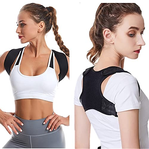 ZZDH Haltungskorrektur Rücken Verstellbare obere Rückenstützgurt Schulterstütze Bandage Rücken-orthopädische Haltung Korrekturband für Männer Frauen Kinder (Size : L)