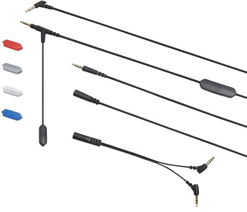 V-Moda BoomPro X Mikrofon | Für Gaming & Kommunikation | Kabel mit 3,5 mm Klinkenstecker | Flexibler Mikrofonarm | Clip-Steuerung mit Mute-Taste & Lautstärkerad | schwarz