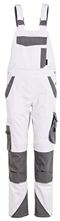 Planam Norit Damen Latzhose Weiss Zink Modell 6538 Größe 34