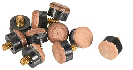 PATIKIL 12mm Anschraubbar Billardqueue Spitze 30Pack Billard Queue Snooker Ersatz Braun