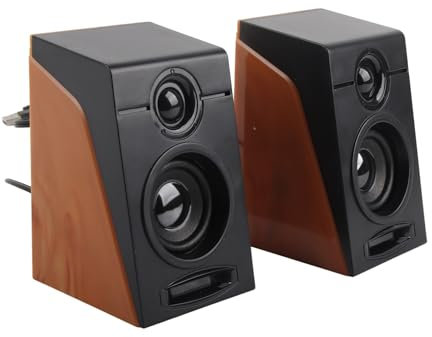 Computer Speakers, HiFi Deep Bass Wired USB Powered Computer Speakers for TVs, Computers, Laptops, Tablets, Phones