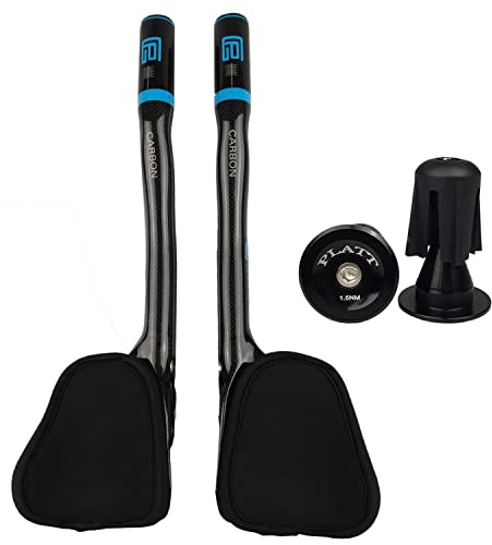 PLATT Carbon TT Handlebar Bicycle Aero Bars Tri Bars Cycling Rest Handlebar for Mountain Bike and Road Bike 31.8mm (Gloss Blue)