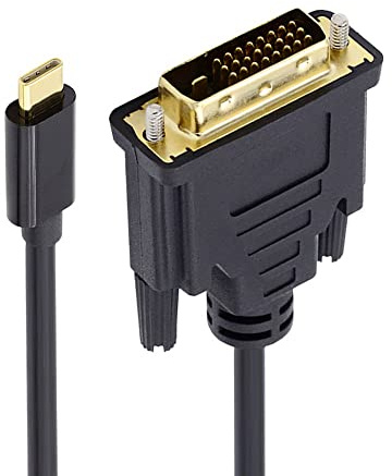 xiwai Câble de moniteur 1080p USB-C Type C vers DVI USB 3.1 pour ordinateur portable 1,8 m