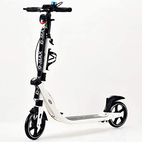 Mobilitätsroller, Kick Scooter, Big Wheel Scooter aus Aluminiumlegierung, Faltbarer Zweirad-Scooter für Erwachsene, Doppelbremse, doppelte Stoßdämpfung (Nicht elektrisch)