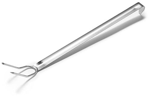 Forgast Serviergabel | Edelstahl | 46 cm | Spülmaschinenfest | Fleischgabel | Bratengabel | Fleischgabel | Tranchiergabel |Grillgabel | Gabel mit zwei Zinken | Silber