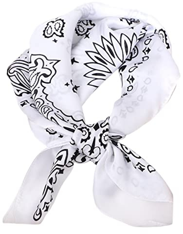 FAIRYGATE Damen Seidentuch Quadrates Bedrucktes Halstuch Satin Seidenschal Kopftuch 70x70cm