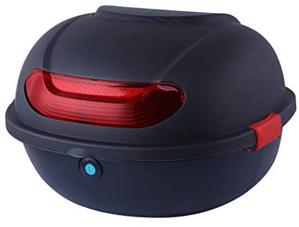 JUNNIU Caja Superior de Motocicleta, Caja Superior de Scooter de Motocicleta, Caja de Equipaje de Maletero Trasero, Caja de Almacenamiento con Respaldo Suave, para Caja Trasera de ciclomotor de