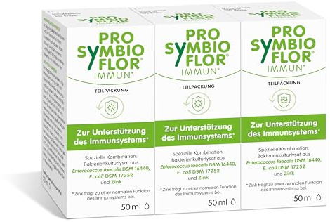 Pro-Symbioflor Immun Tropfen, 3 x Flasche à 50 ml | Zur Unterstützung des Immunsystems, mit Bakterienlysat und Zink, alkoholfrei, glutenfrei