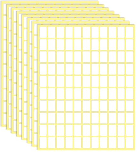 3 300 stycken självhäftande etiketter för märkning 19 x 13 mm etiketter självhäftande universella klistermärken vita etiketter för filmappar, glaslådor, skola, kontor, kök