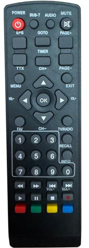 Nouvelle Télécommande Universelle 7en1 Compatible pour Décodeur TNT DVB-T Strong/Engel/Metronic/Strom/LiveTNT/Xoro - Configuration Simple