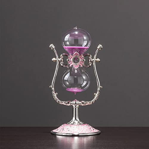 Minuterie de sablier, minuterie d'horloge de Sable, Horloge de Sable de sablier, décoration en Verre, Assistant de Gestion du Temps, minuterie de sablier en métal Vintage 15 Minutes / 30 Minutes / 60