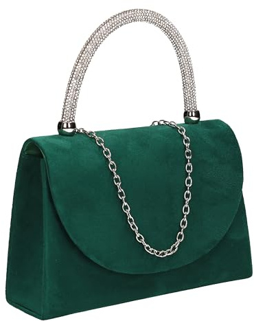 SwankySwans Beatrice - Bolso de mano para mujer, para fiesta, graduación, boda, noche, Green, One Size