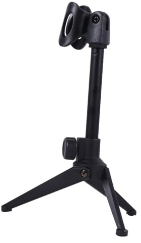 Mikinona Anhebbarer Mikrofonständer Für Desktop Dreieckiger Tischständer Aus Metall Und Kunststoff Für Mikrofone Für Gesang Und Online Meetings