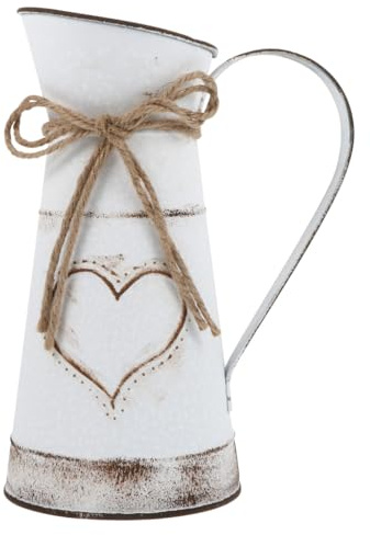 MAGICLULU Vase MéTal Vintage Forme CœUr - Pot De Fleurs DéCoratif pour Maison Bureau Mariage Et FêTe Vase À Fleurs Charmant pour DéCoration IntéRieure Et ExtéRieure