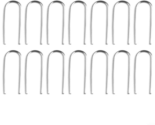 200 Packs Ceramic Kiln Firing U Shape Hooks - 21 Gauge High Temperature Nichrome Wire Ornament Hangers For Glass Pendants Jewelry Clay Crafts(50pcs)