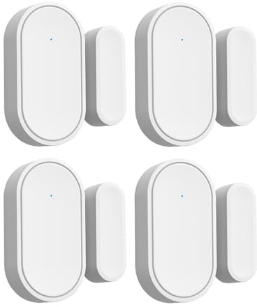 Jemora Mini alarme de porte fenêtre sécurité à la maison 433Mhz capteur magnétique sans fil alarme antivol son installation facile pour la maison garage appartement alarme de porte système de sécurité