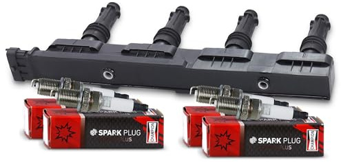 BESTPRICE 1 x Z ü n d s p u l e, 4 x Z ü n d k e r z e Kompatibel mit: OPEL AGILA (A) (H00), OPEL ASTRA G CC (T98), OPEL ASTRA G CLASSIC Caravan (F35), OPEL ASTRA G Stufenheck (T98)