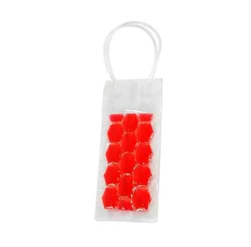 LSDLOUYAQNG Champagne bucket Wine Cooler Portable Liquor Ice-cold Tool Rapid Wine Bottle Freezer Bag PVC Chilling Cooler Ice Bag Beer Cooling Drinks Cooler(Red)