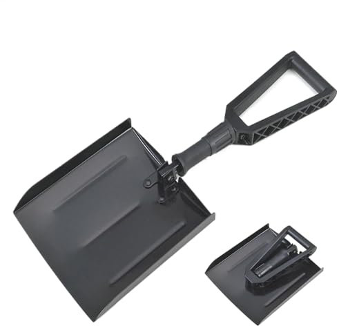 Pala da neve leggera, pala da neve pieghevole - Pala da neve ergonomica | Pala multiuso portatile resistente con borsa, pala da campeggio pieghevole robusta multifunzionale per la rimozione della neve