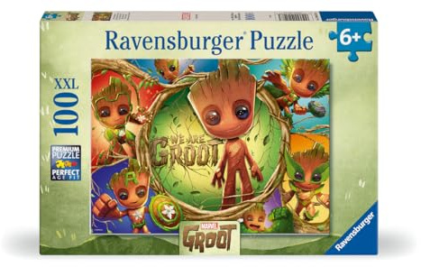 Ravensburger Puzzle Marvel Avengers Wir sind Groot! - 100 XXL Teile | 100 XXL Teile Marvel Avengers Puzzle, Kinderpuzzle ab 6 Jahre, Ravensburger Qualität
