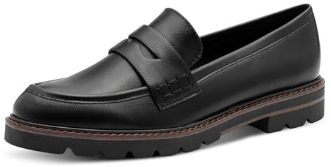 Marco Tozzi Damen Loafer mit weichem Innenfutter Elegant, Schwarz (Black), 41 EU