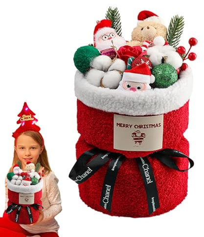 ycezw Ramo De Flores De Navidad Artificiales, Ramo De Muñecas De Navidad - Lindas Decoraciones Florales Del Ramo De Oso De Navidad | Ramos De Muñecas De Peluche, Decoraciones De Navidad para,