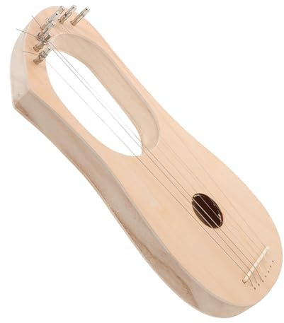 UPKOCH Holz Leierharfen Bausatz Zum Selberbauen 7-saitige Selbstgemacht Harfe Mit Steg Und Stimmwerkzeugen Für Musikalische Bastelprojekte Und Kreative Gestaltung