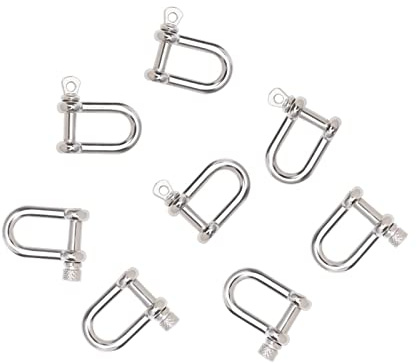 Grilletes Grillete de acero inoxidable, grillete pequeño, colores Pasador de tornillo de anclaje Cuerda de supervivencia Paracords Pulseras de paracord Accesorios Hebilla de grillete en forma de U Heb