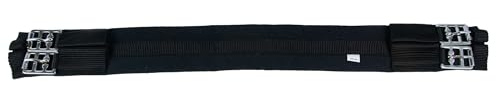 Brama West Sattelgurt Kurzgurt Bauchgurt aus Textil für Shetty Pony Holzpferd - Schwarz, 70cm