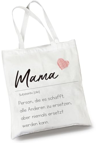Muttertagsgeschenke für Mama/Oma, Personalisiert Baumwollbeutel Geschenk für Mama/Oma zum Geburtstag Muttertag, Stofftasche Mutter Geschenk Bonus Mama, Geburtstagsgeschenk für Mama Mütter/Oma