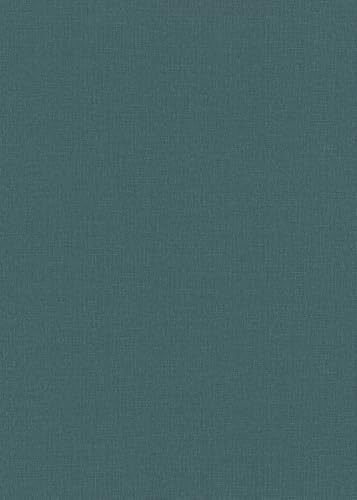 Vliestapete Elle Leinen Optik Uni Textil Struktur Petrol 10444-19