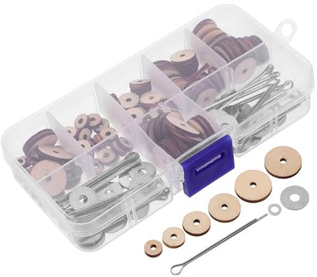 Sewroro Holzgelenk-Set Für Puppen Metallgelenk-verbinder Für Bären-Spielzeug DIY-Puppen-gelenk-Set Bastelmaterial Für Puppenherstellung Drehbare Puppen-gelenke Holz Und Metall-Teile Für Ba