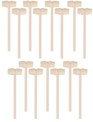 ERINGOGO 15pcs Wooden Hammers for Boy Girl Educational Pounding Toy Safe and Smooth Finish for Hand Training and Grip Development for Boys and Girls Playtime