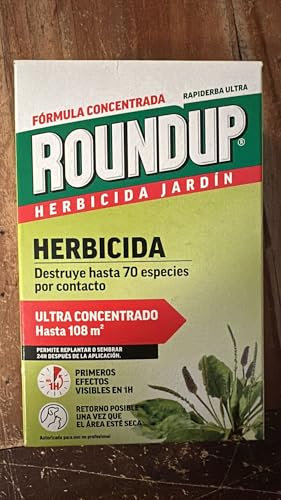 Roundup ECO herbicida jardin 250ml, ultra concentrado, primeros efectos visibles en 1 hora